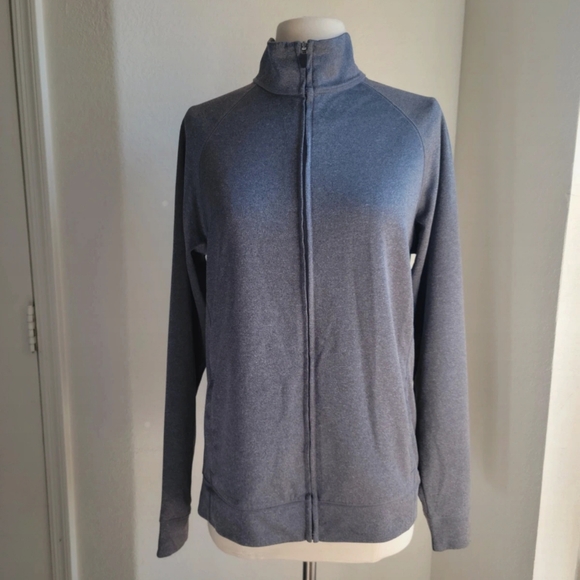 All Sport Full Zip Jacket Lightweight Womens Size Medium Gray Inside Pockets - Picture 1 of 9